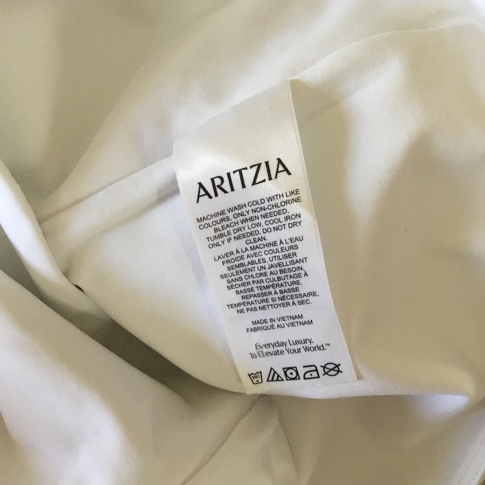 Aritzia Contour White Silhouette Form Fitting Long Sleeve Crewneck Shirt Small - Picture 6 of 10